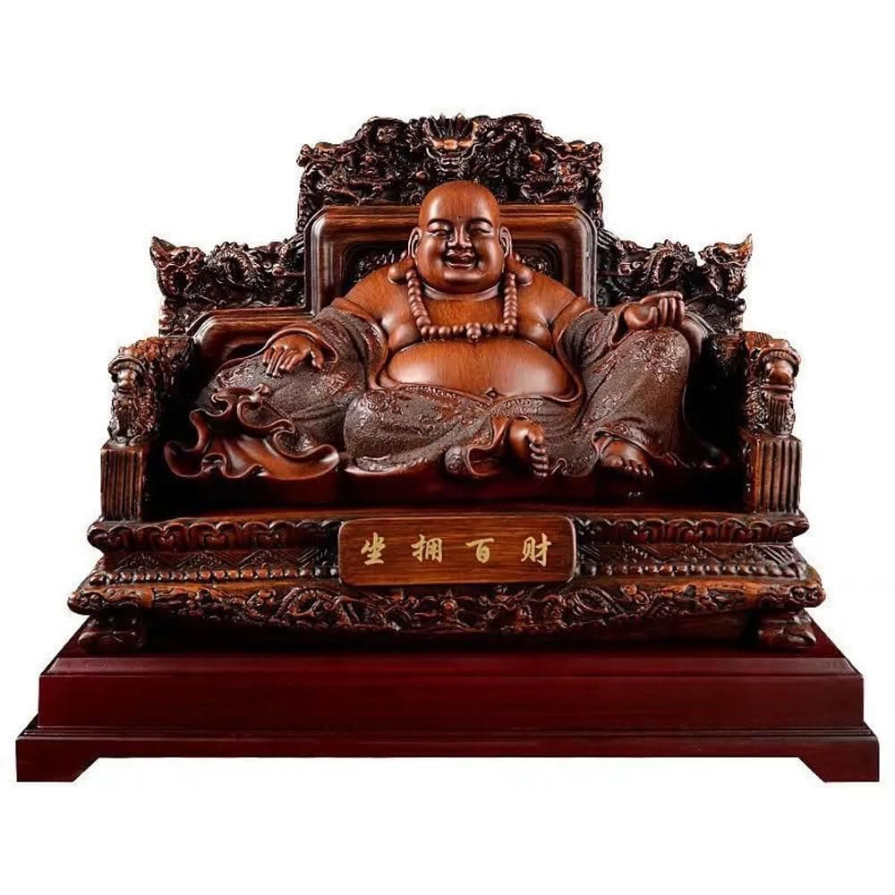 【LADUTA 拉布塔】風水擺飾 傢居擺設 公司擺件 招財 納福 開幕送禮 入厝禮物 笑納八方佛 大肚彌勒佛擺件 工藝傢居裝飾 客廳中式擺件