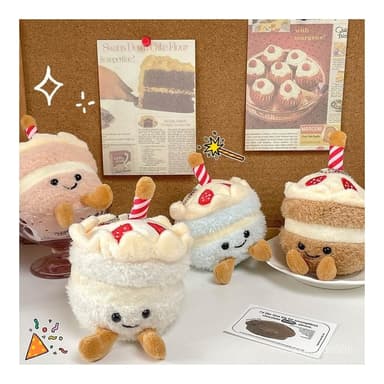 臺灣  可愛仿真蛋糕毛絨掛件生日禮物毛絨玩具公仔蛋糕玩偶布偶娃娃