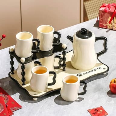 MuShang 慕尚 高品質茶具套裝 下午茶茶具 客廳待客喝水杯 水杯水壺茶杯茶壺 喬遷新居禮物
