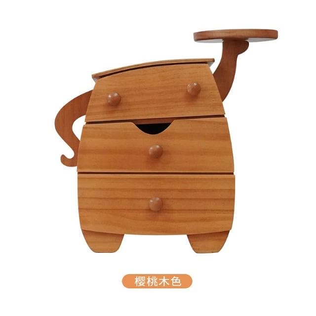 胖墩墩首飾盒實木質收納盒高檔精緻飾品黃金新婚喬遷新居禮物