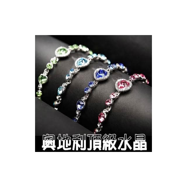 沂軒精品 愛心 水晶手鍊 奧地利水晶 手環 生日禮物 情人節  聖誕節 交換禮物 母親節
