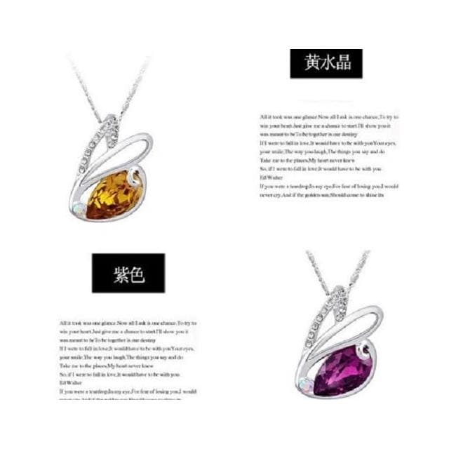 沂軒精品 韓版 水晶項鍊 小兔 心型 愛心 正奧地利水晶   生日禮物 情人節 聖誕節 交換禮物 F0003