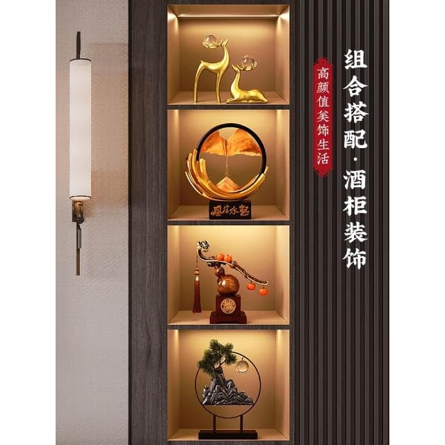 擺件風生水起流沙畫沙漏創意家居客廳電視領導酒櫃裝飾品畢業禮物