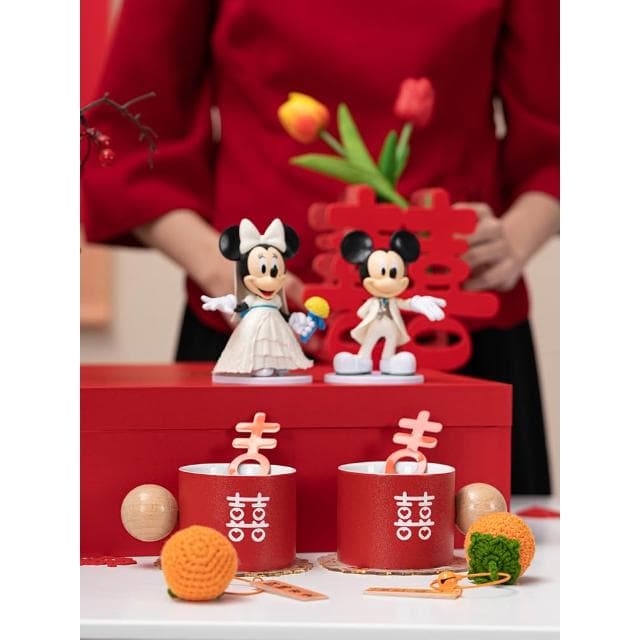 米奇結婚送新人禮物新娘送閨密情侶杯子一對訂婚擺件小眾高級實用