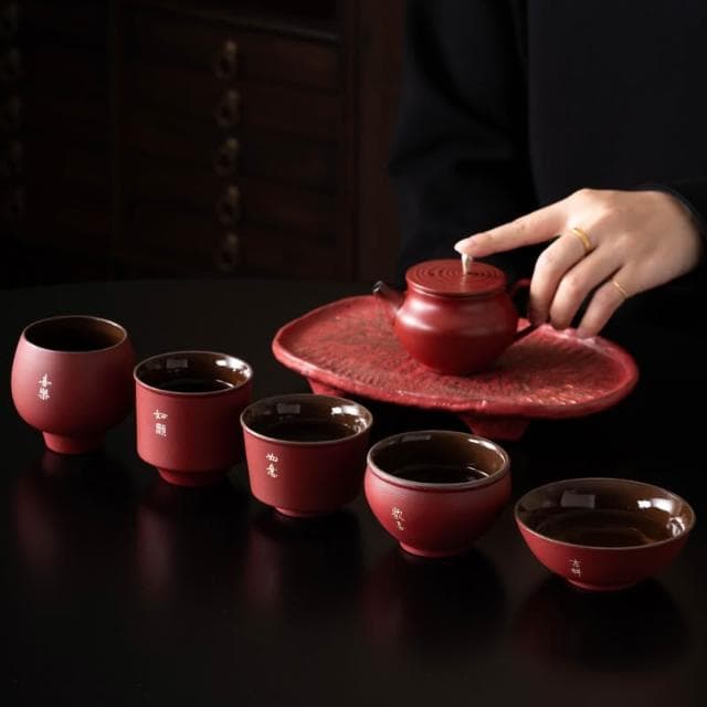 國潮茶杯主人品茗杯六六大順禮盒公司禮品文創商務伴手禮定制