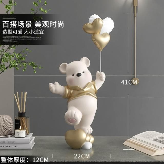 奶油風暴力熊桌面擺件客廳電視櫃酒櫃家居飾品高級感喬遷生日禮物