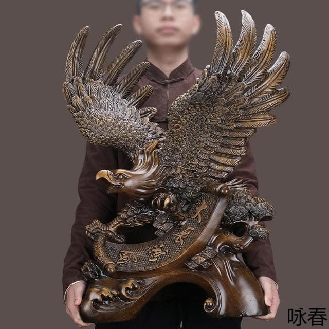 大展宏圖老鷹擺件大鵬展翅辦公室老闆桌面送朋友開業喬遷工藝禮品