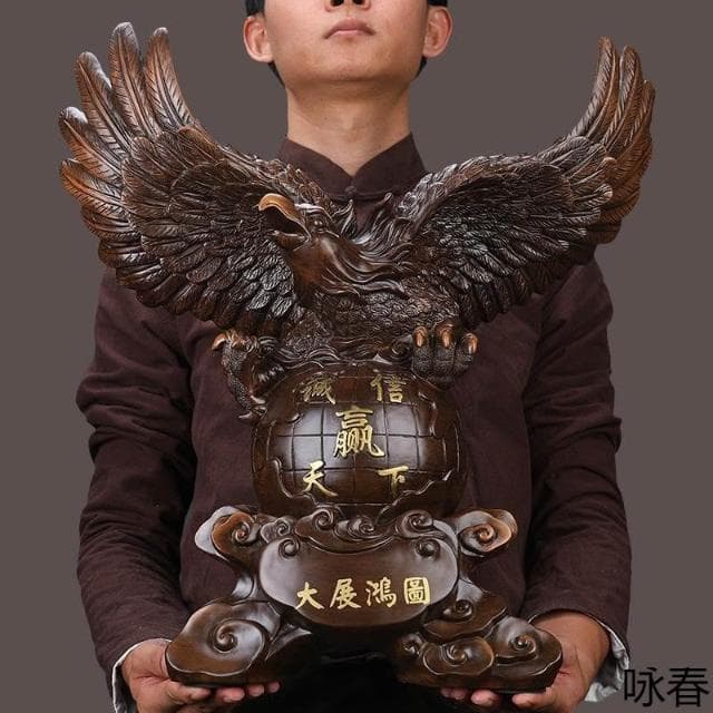 大展宏圖老鷹擺件大鵬展翅辦公室老闆桌面送朋友開業喬遷工藝禮品