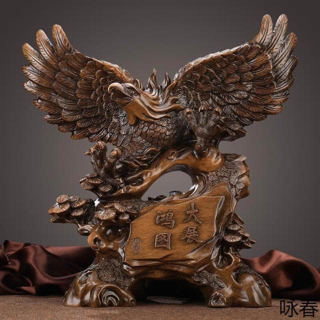 大展宏圖老鷹擺件大鵬展翅辦公室老闆桌面送朋友開業喬遷工藝禮品