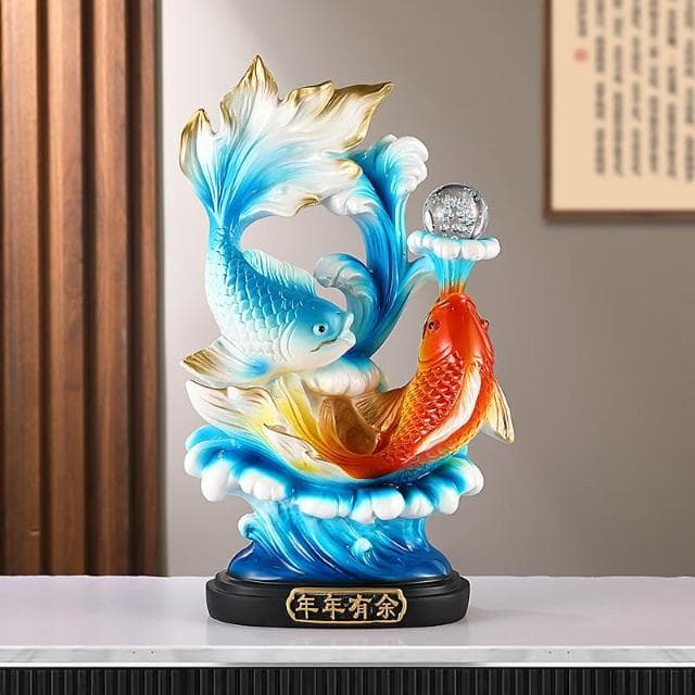 年年有餘招財擺件玄關辦公室桌客廳酒櫃電視櫃裝飾品搬家喬遷禮物