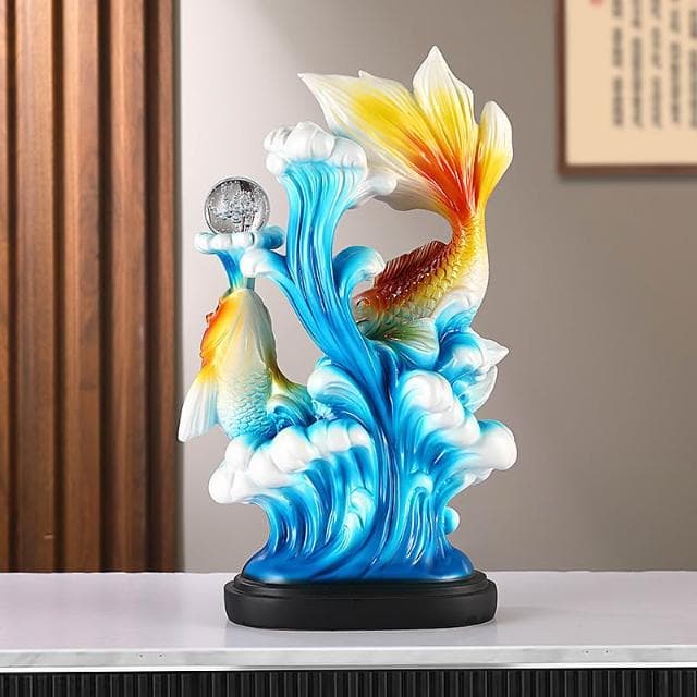 年年有餘招財擺件玄關辦公室桌客廳酒櫃電視櫃裝飾品搬家喬遷禮物