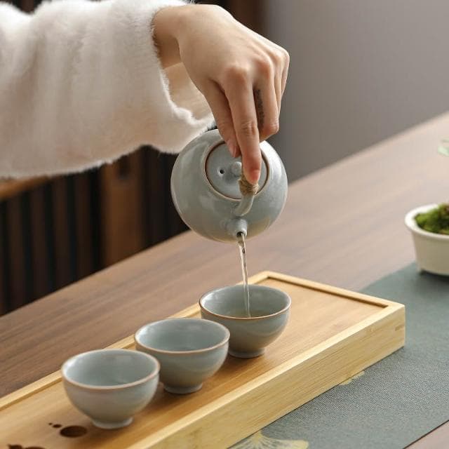 香道功夫茶具套裝汝窯香爐組合提梁壺公司送客戶陶瓷伴手禮品定制
