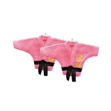 【MKSPORTS】迷你粉色柔道服上衣鑰匙圈兩件組配件 吊飾 JUDO 柔道 小禮物 禮品 交換禮物