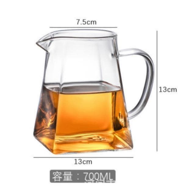 750ml 加厚耐熱玻璃公道杯｜泡茶壺 四方公杯 分茶器 玻璃茶海 茶具配件 泡茶器