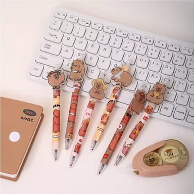 卡皮巴拉造型原子筆 中性筆 黑色筆芯 黑色原子筆 水豚君原子筆 書寫 文具 畢業禮物 開學文具 交換禮物 原子筆 筆