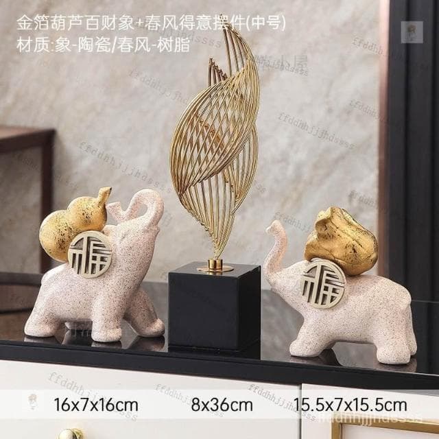 ⭐招財陶瓷大象擺件 電視櫃 酒櫃擺件 家居 店鋪擺飾 輕奢高檔 玄關擺飾 招財擺飾 裝飾品擺件 擺飾 開幕送禮 入厝禮物
