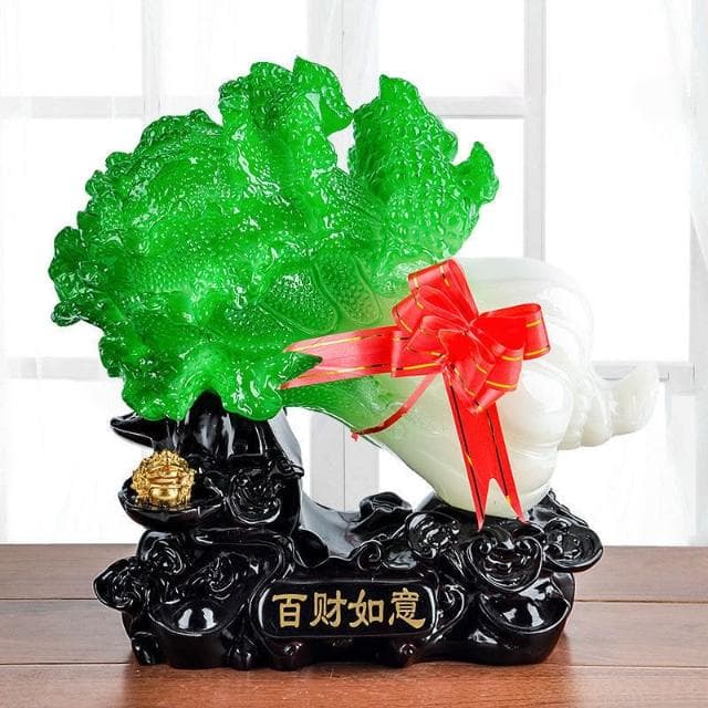 ❤️熱銷❤️ 招財玉白菜擺件傢居玄關裝飾品辦公室擺設店鋪開業送禮工藝禮品