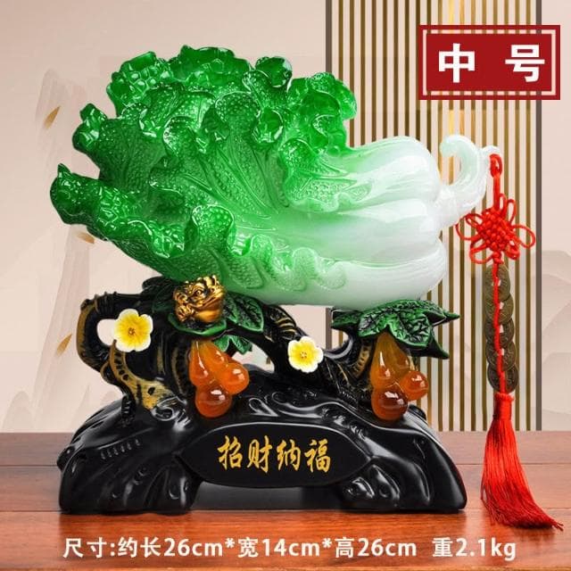 ❤️熱銷❤️ 招財玉白菜擺件傢居玄關裝飾品辦公室擺設店鋪開業送禮工藝禮品
