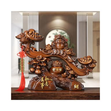 如意金蟾擺件 招財擺飾 風水擺飾  福祿如意擺件 傢居擺設 創意居傢 公司擺件 招財 納福 開幕送禮 入厝禮物