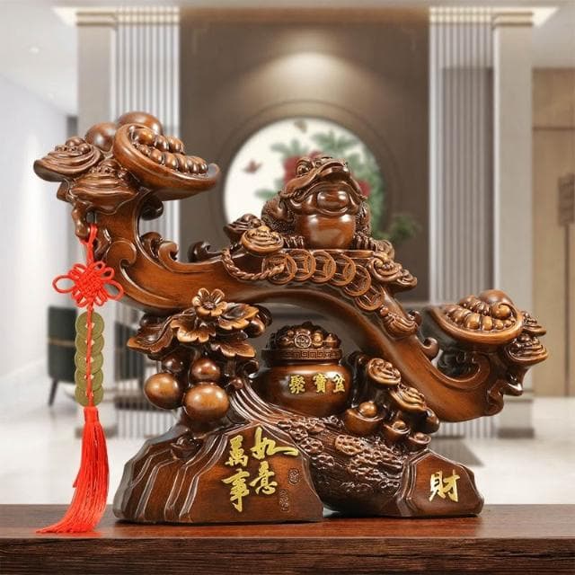 如意金蟾擺件 招財擺飾 風水擺飾  福祿如意擺件 傢居擺設 創意居傢 公司擺件 招財 納福 開幕送禮 入厝禮物