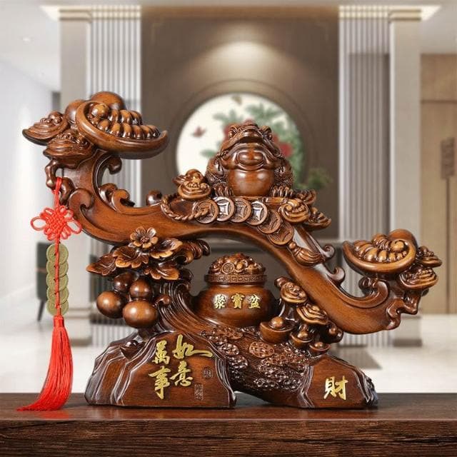 如意金蟾擺件 招財擺飾 風水擺飾  福祿如意擺件 傢居擺設 創意居傢 公司擺件 招財 納福 開幕送禮 入厝禮物