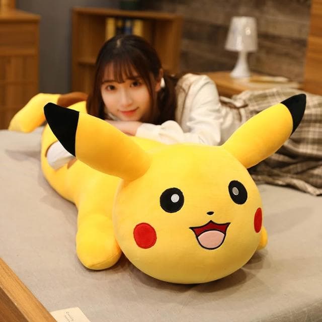 可愛皮卡丘公仔毛絨玩具床上睡覺夾腿抱枕女生玩偶布娃娃生日禮物