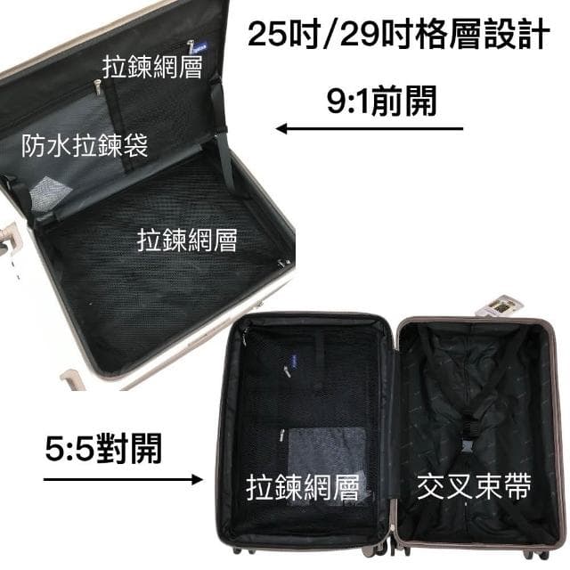 電子紋防刮前開行李箱 防盜拉鍊 杯架 複合式兩用 前開+對開 旅行箱 9比1大容量 行李箱  登機箱