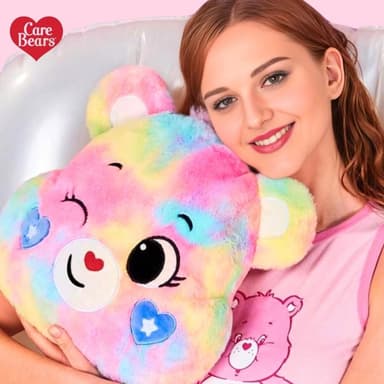 【Care Bears】美國彩虹熊愛心熊Care Bears超柔絨毛抱枕靠墊靠枕玩偶沙發枕頭(女友生日情人聖誕交換禮物)