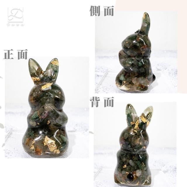 【Dawn Fashion 彤恩時尚】天然石兔子 水晶祈福兔//黃水晶 黃髮晶 虎眼石/生日禮物/畢業禮物