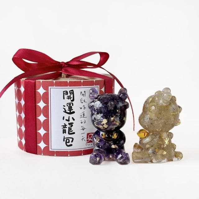 【Dawn Fashion 彤恩時尚】五行水晶龍 龍年行大運 //黃髮晶 紫水晶畢業禮物 / /生日禮物 / 開幕禮