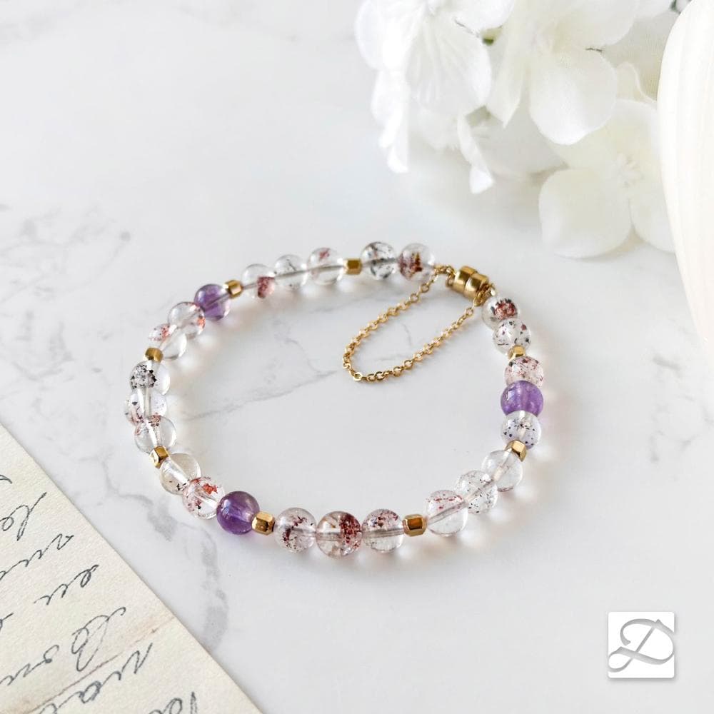 【Dawn Fashion 彤恩時尚】天使的繁星//全方位水晶手鍊 // 冰透超七 14KGF注金//生日禮物/畢業禮物