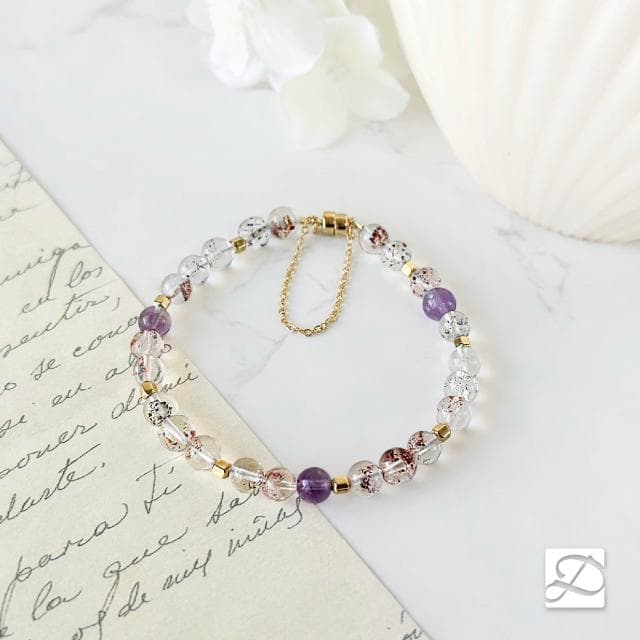 【Dawn Fashion 彤恩時尚】天使的繁星//全方位水晶手鍊 // 冰透超七 14KGF注金//生日禮物/畢業禮物