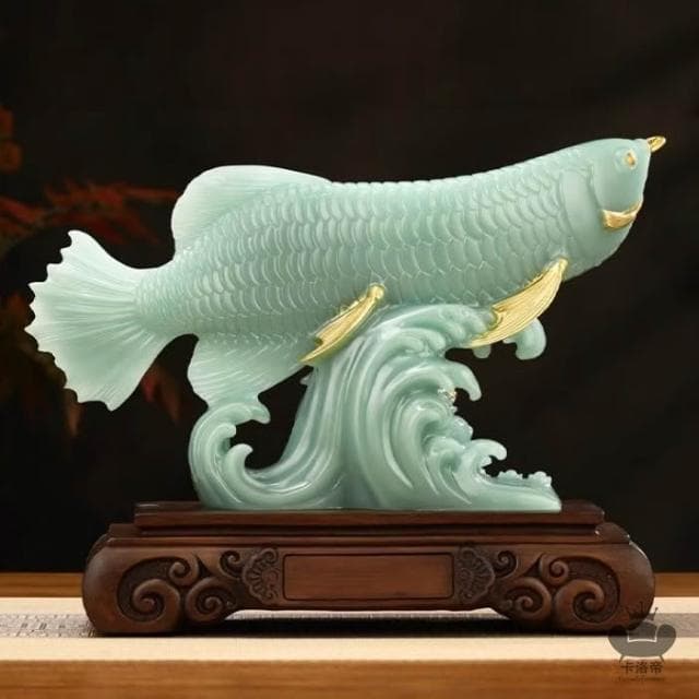 招財擺件 宅配免運 聚財金龍魚擺件 開業禮物 招財工藝品 家居客廳裝飾 年年有餘 玄關辦公室裝飾品 鎮宅RFH77