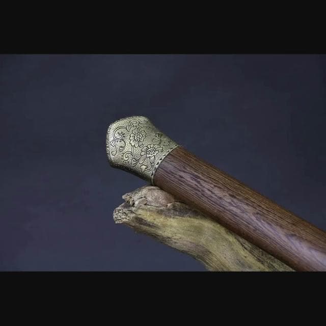 龍泉周匠刀劍寶劍直刀套裝金屬工藝品武術晨練擺件批發 未開刃