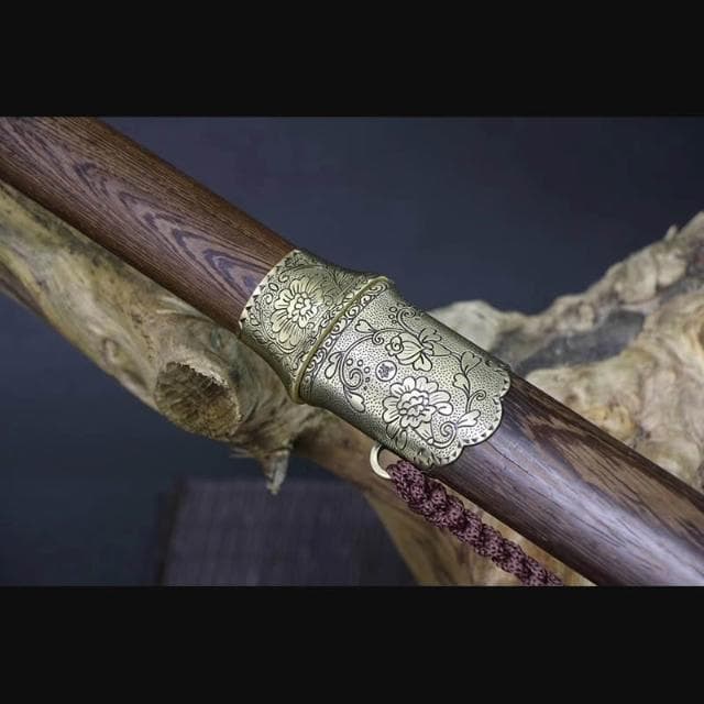 龍泉周匠刀劍寶劍直刀套裝金屬工藝品武術晨練擺件批發 未開刃