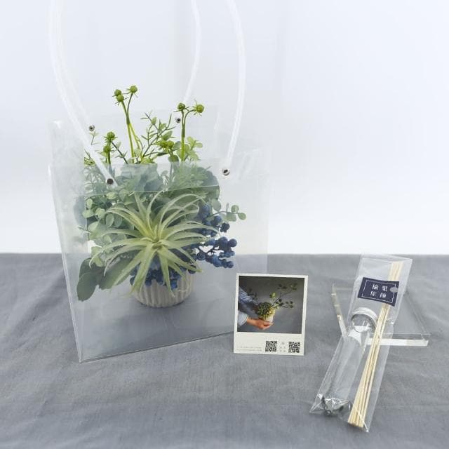 【HUGO DECO 榆果傢飾】空氣鳳梨藍莓果香氛植栽擬真植栽/香氛/多肉植物/節慶送禮