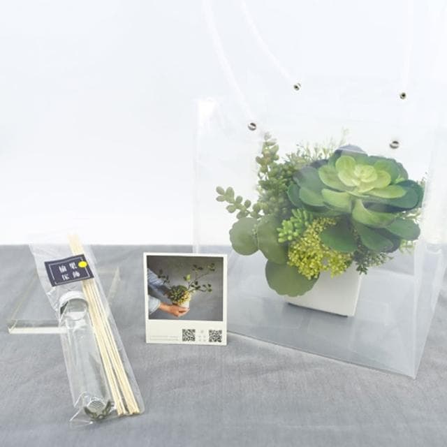 【HUGO DECO 榆果傢飾】寶石蓮沙漠丁香香氛植栽擬真植栽/香氛/多肉植物/節慶送禮