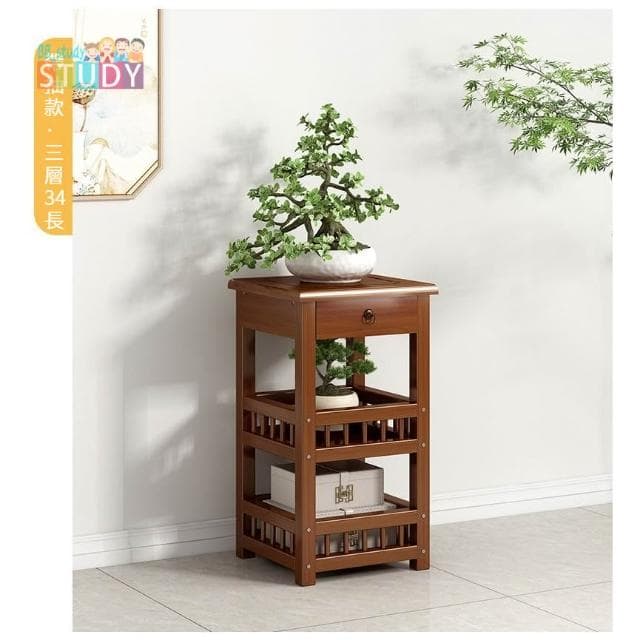 花架子實木客廳落地式置物簡約現代多層陽臺多肉綠蘿花臺室內裝飾 花盆 花架 花架 實木花架盆栽架 多肉植物架 陽台花架