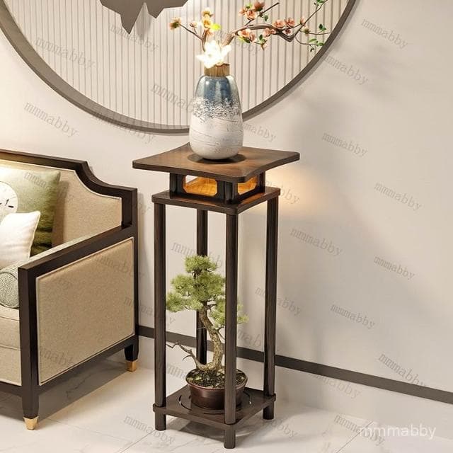 🔺花盆架 植物架 聚寶盆架 盆栽架 裝飾架 藝品架 花瓶架 財位桌 花台 四方花台 花台櫃 花架 實木花架 高腳花架桌