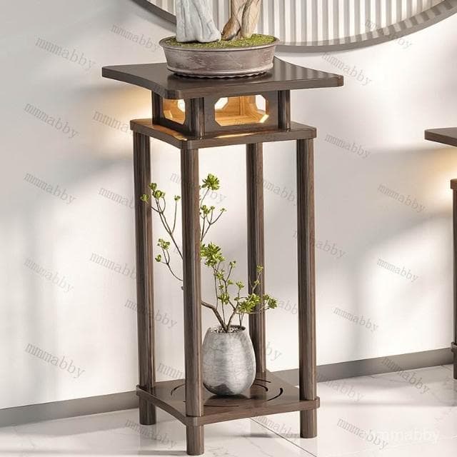 🔺花盆架 植物架 聚寶盆架 盆栽架 裝飾架 藝品架 花瓶架 財位桌 花台 四方花台 花台櫃 花架 實木花架 高腳花架桌