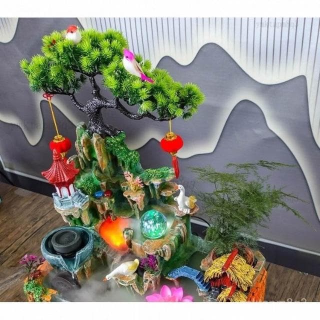 ⭐ 免運 流水擺件 招財擺件 流水魚缸  風水擺件 招財流水盆 招財魚缸 流水擺飾 風水招財流水組 開幕送禮 入厝禮物A