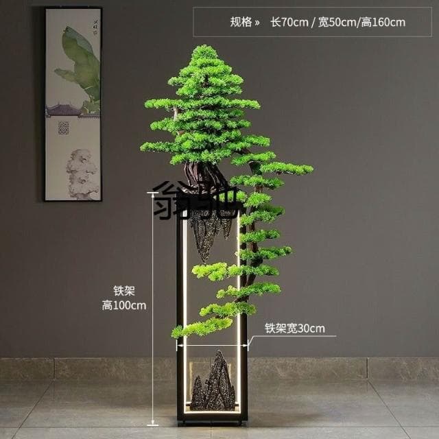 s出仿真綠植迎客鬆室內綠植大型酒店裝飾落地盆栽假樹植物擺件