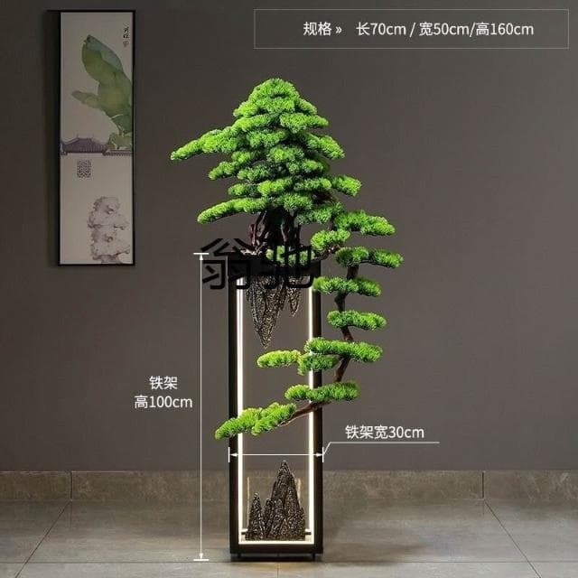 s出仿真綠植迎客鬆室內綠植大型酒店裝飾落地盆栽假樹植物擺件