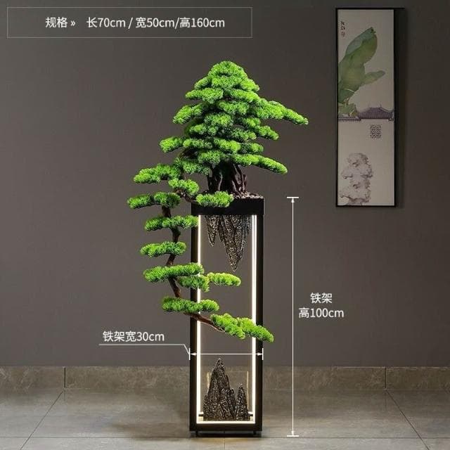 s出仿真綠植迎客鬆室內綠植大型酒店裝飾落地盆栽假樹植物擺件