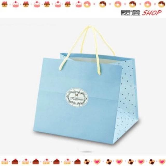 嚴選SHOP 藍色 6吋蛋糕紙袋 乳酪蛋糕紙袋 服飾袋 手提袋 乳酪袋 禮品袋 婚禮小物 D076