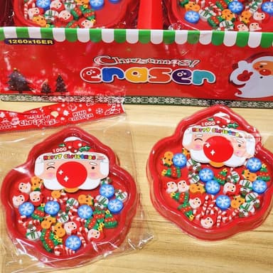 『聖誕小禮物 盒裝聖誕橡皮擦』 聖誕造型橡皮擦 橡皮擦玩具 小橡皮擦 小禮物 禮品 文具 可愛橡皮擦 分享禮