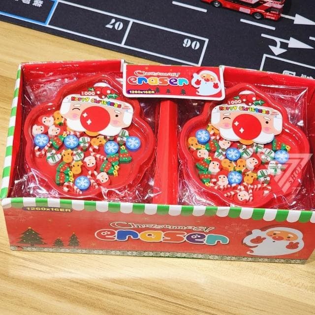 『聖誕小禮物 盒裝聖誕橡皮擦』 聖誕造型橡皮擦 橡皮擦玩具 小橡皮擦 小禮物 禮品 文具 可愛橡皮擦 分享禮