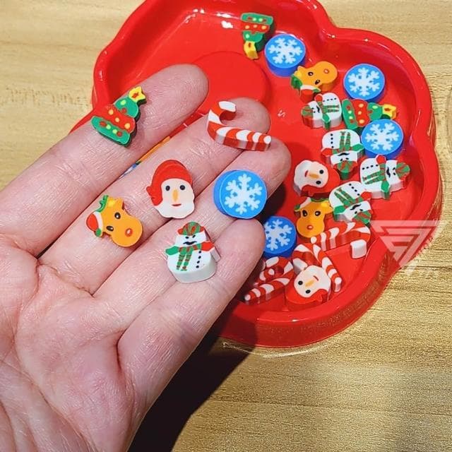 『聖誕小禮物 盒裝聖誕橡皮擦』 聖誕造型橡皮擦 橡皮擦玩具 小橡皮擦 小禮物 禮品 文具 可愛橡皮擦 分享禮