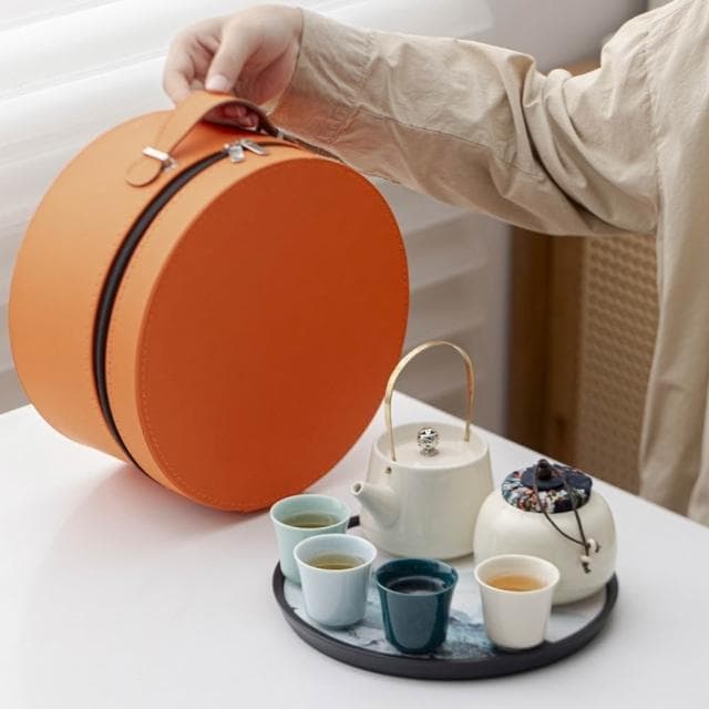 MuShang 慕尚 旅行茶具 功夫茶具 便攜式茶壺茶杯茶盤 開業活動伴手禮 送人禮物
