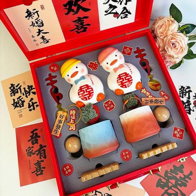 1476人收藏 新婚禮物送新娘實用咖啡杯碟套裝結婚禮品送新人閨蜜姐妹訂婚喜杯